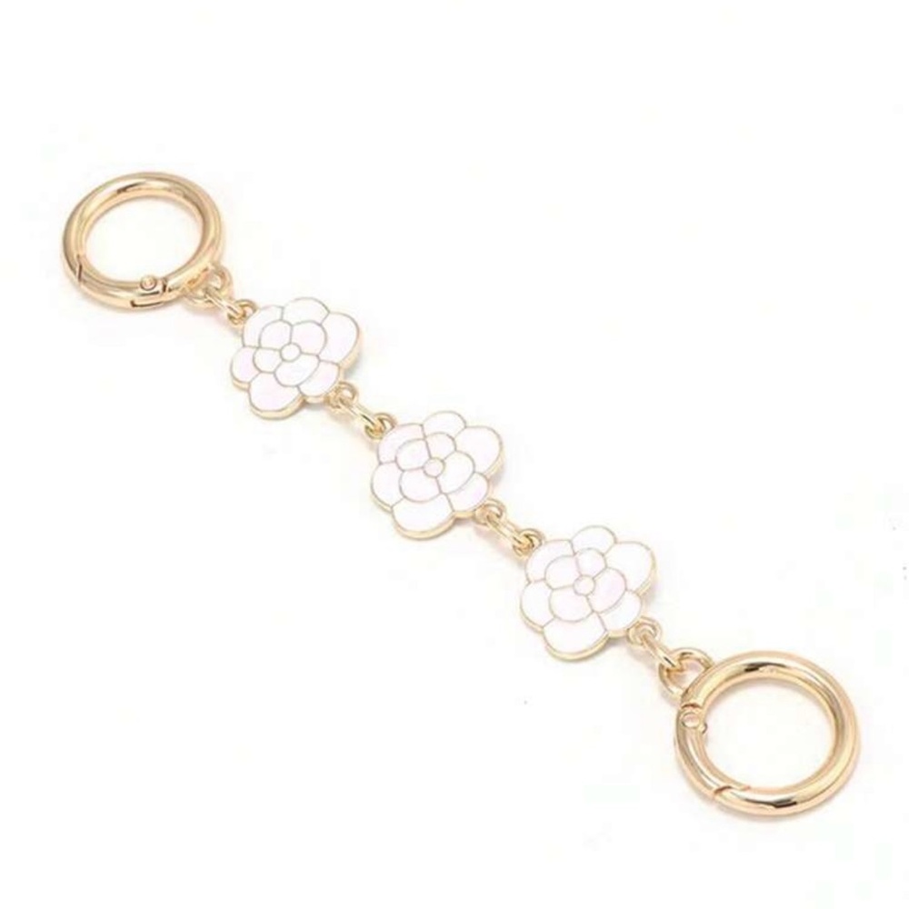 Elegant Floral Gold and White Purse Extender!